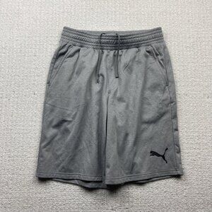 Puma Jogger Gym / Cross Fit Shorts Gray Cotton  Pockets Sweat Shorts Mens M